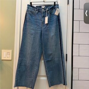 Good American Good Waist Palazzo Crop Jeans